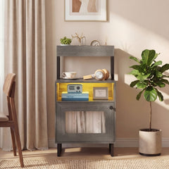 Set of 2 Nightstand in Grey