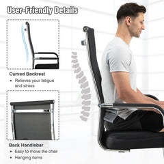 Set of 4 Office Guest Chairs in Black