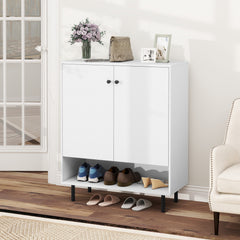 Sideboard Buffet Cabinet 2-Door Kitchen Storage Cabinet for Dining Room Living Room-White