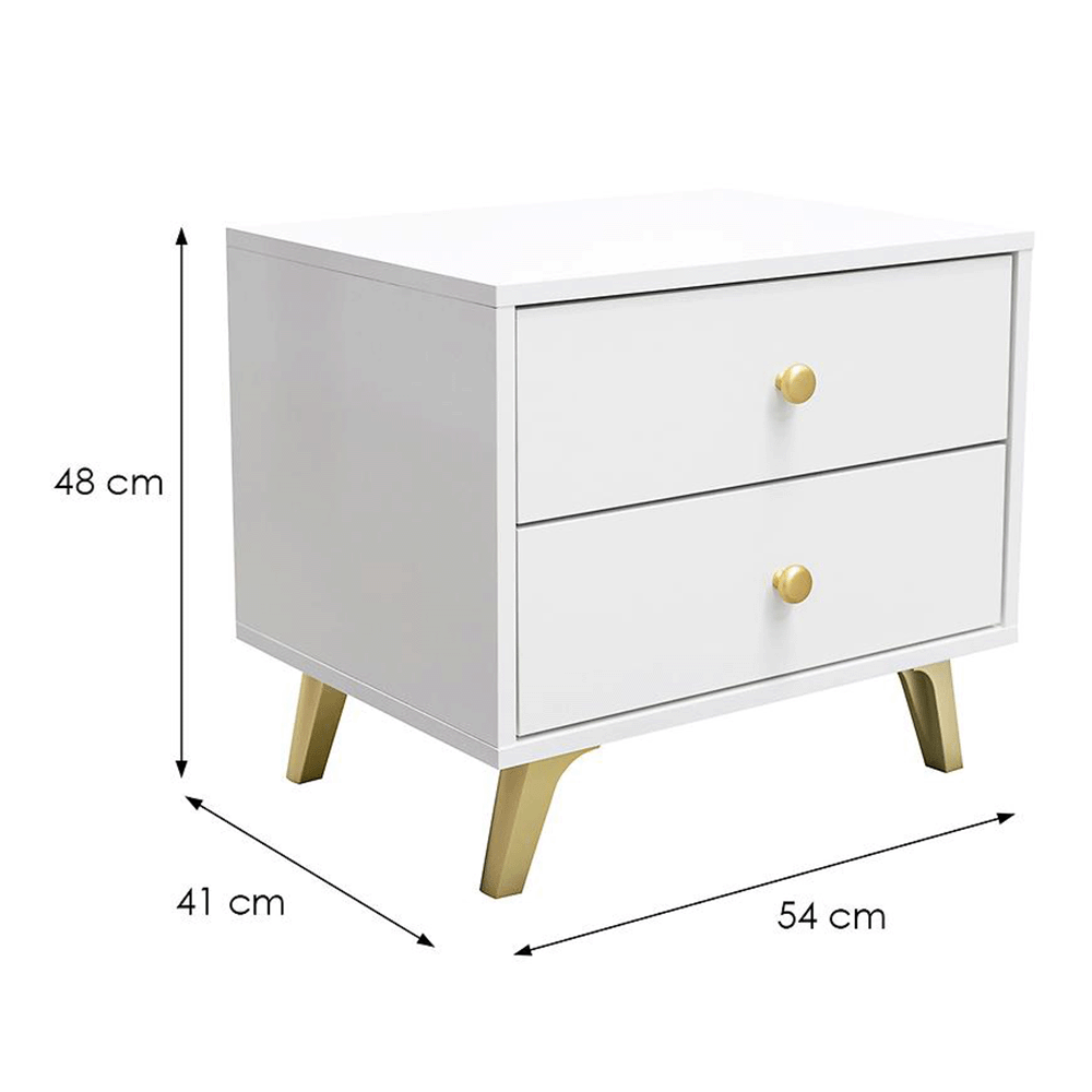 Bedside Table HUDSON White