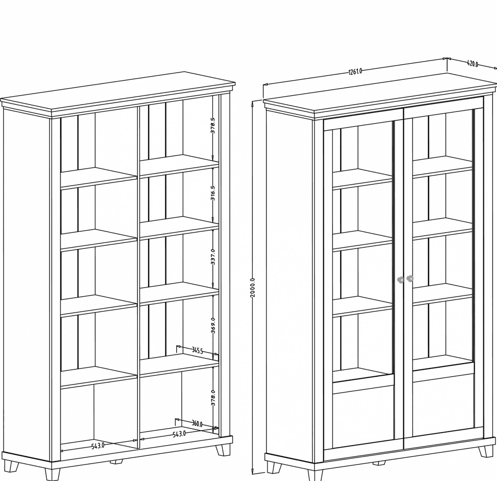 Evora 13 Display Cabinet 126cm - product image 4