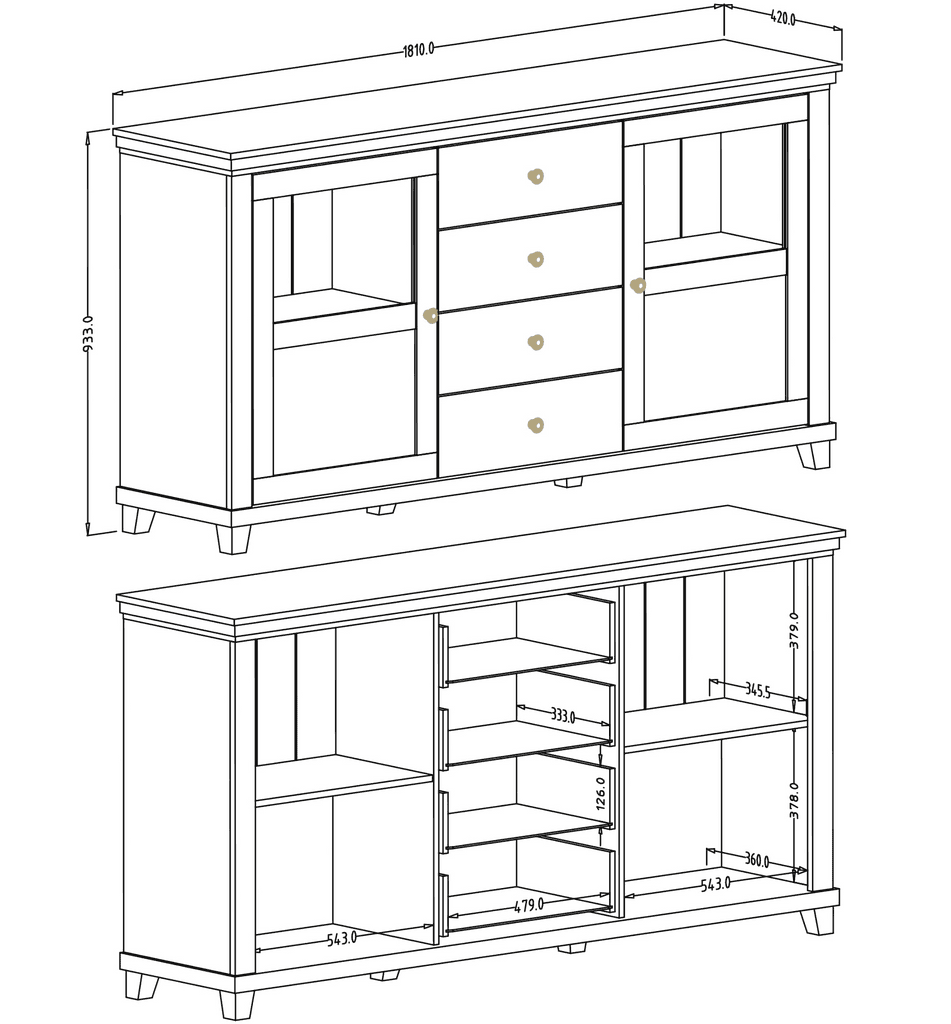 Evora 25 Sideboard Cabinet 181cm - product image 4