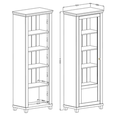 Evora Tall Display Cabinet product image