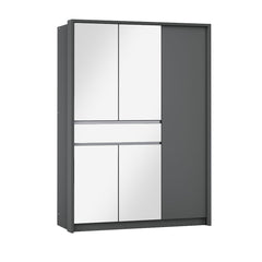 Split Hinged Door Wardrobe 157cm in Graphite, image 5