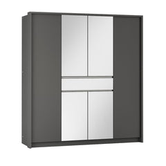 Split Hinged Door Wardrobe 200cm in Graphite, image 5