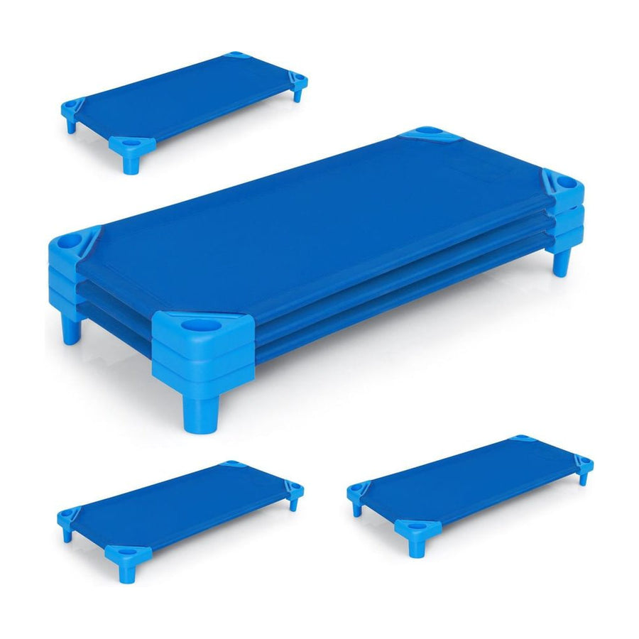 Stackable Kids Nap Cot Bed with Easy Lift Corner