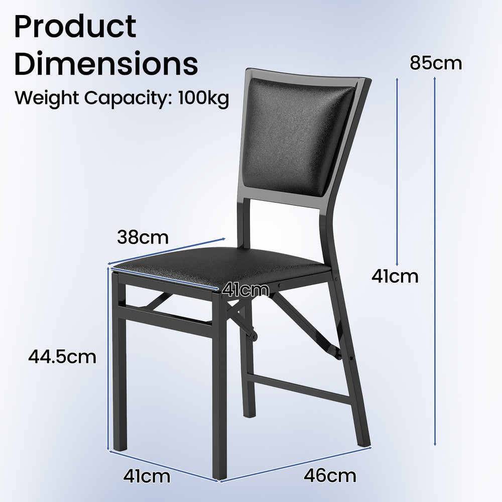 Dimensions of a single steel folding chair