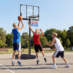 Stepless Adjustable Basketball Hoop with Stable Weighted Base