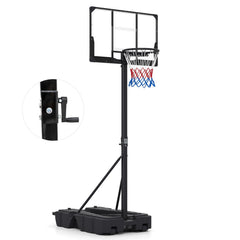 Stepless Adjustable Basketball Hoop with Stable Weighted Base