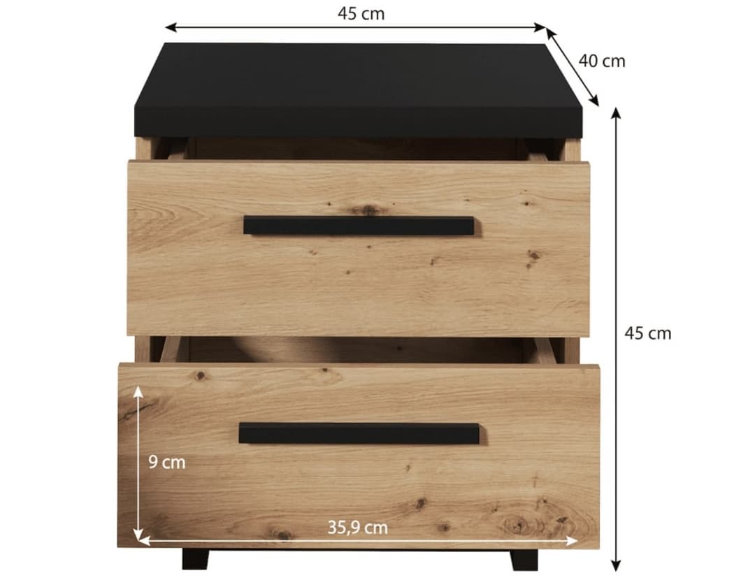 Ines 08 Bedside Table 45cm