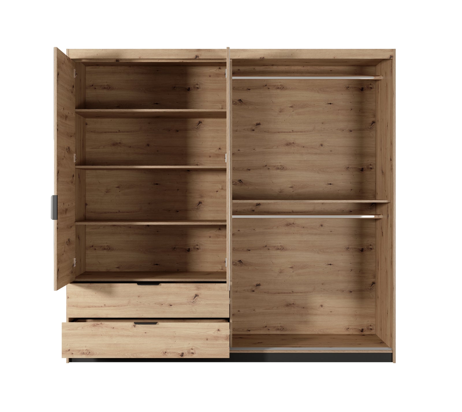 Wardrobe TALLY Oak Artisan / Grey