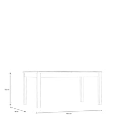 Lewisville Dining Table 160cm in Grey, image 7