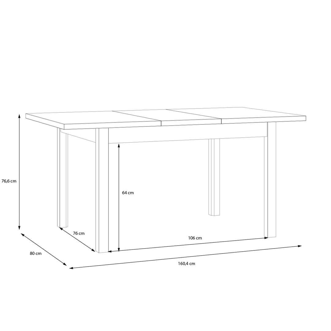 Joakimis Extending Dining Table 120cm in Oak Mauvella, image 7