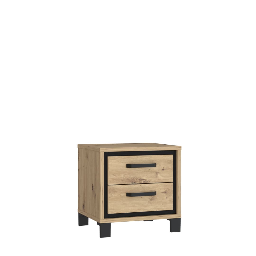 Trondheim Bedside Table 49cm in Oak Artisan, image 2