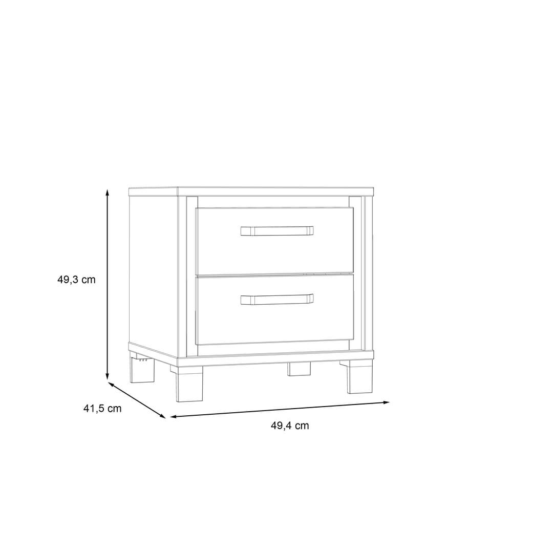 Trondheim Bedside Table 49cm in Oak Artisan, image 6