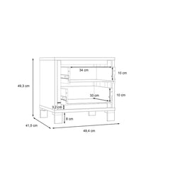 Trondheim Bedside Table 49cm in Oak Artisan, image 7