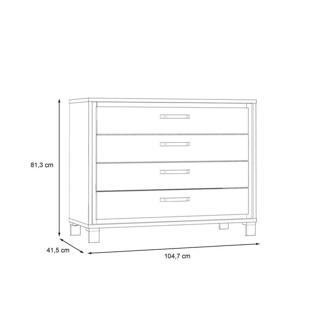Trondheim Chest Of Drawers 105cm in Oak Artisan, image 7