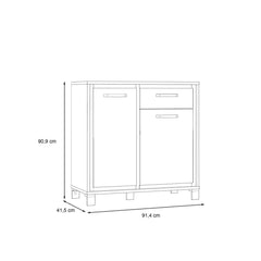 Trondheim Sideboard Cabinet 91cm in Oak Artisan, image 7