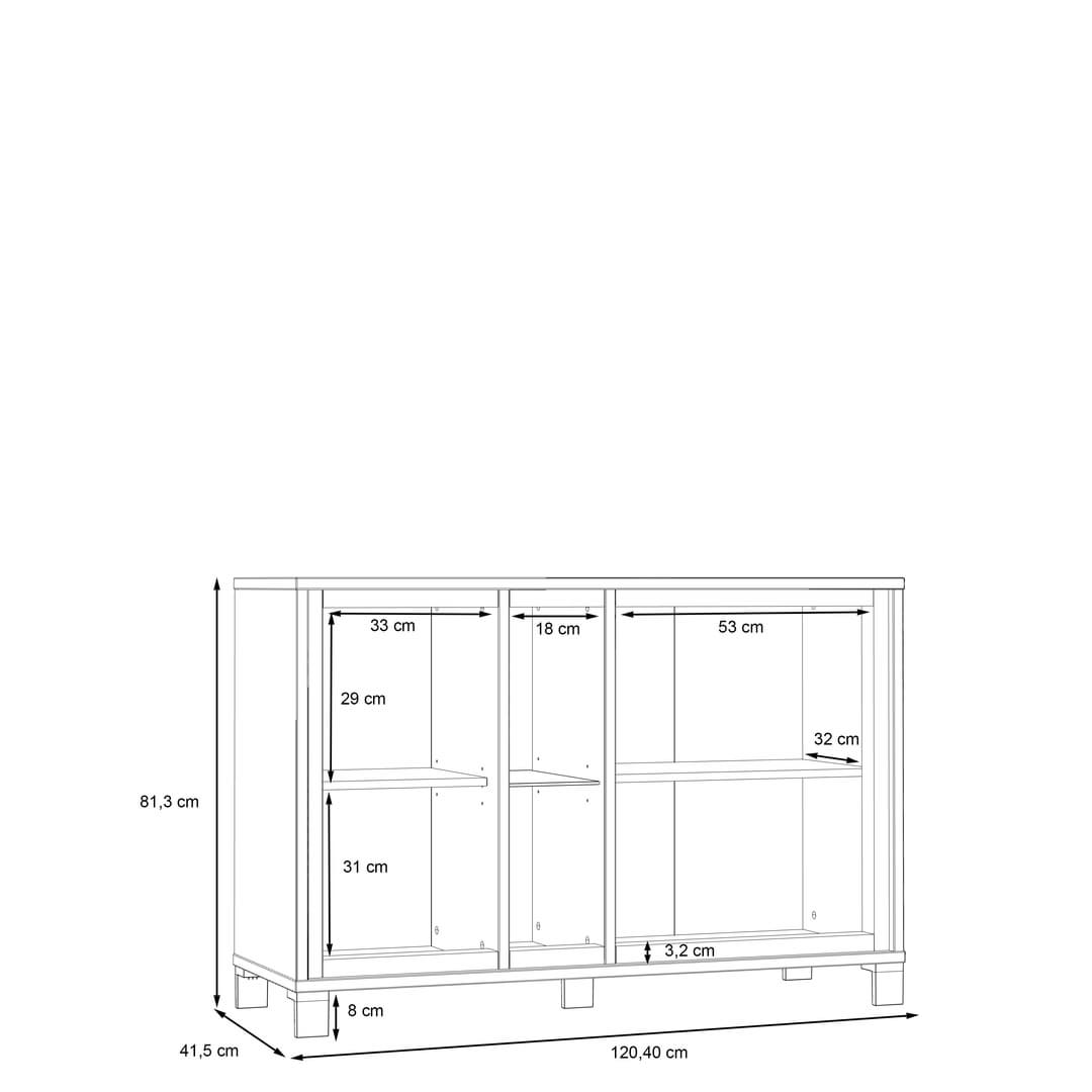 Trondheim Sideboard Cabinet 120cm in Oak Artisan, image 7
