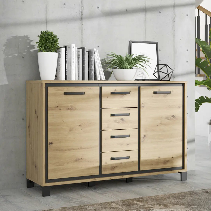 Trondheim Sideboard Cabinet 138cm in Oak Artisan