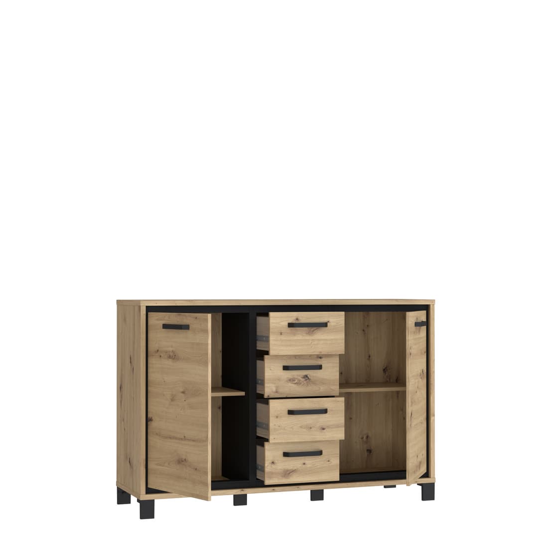 Trondheim Sideboard Cabinet 138cm in Oak Artisan, image 3