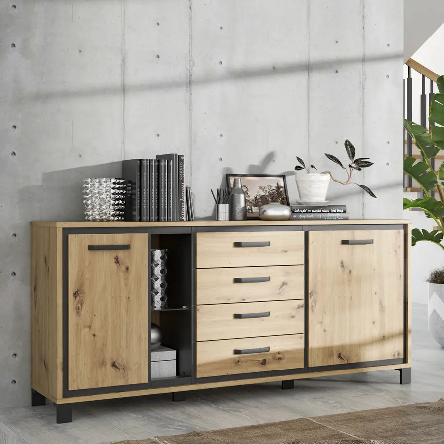 Trondheim Sideboard Cabinet 177cm in Oak Artisan