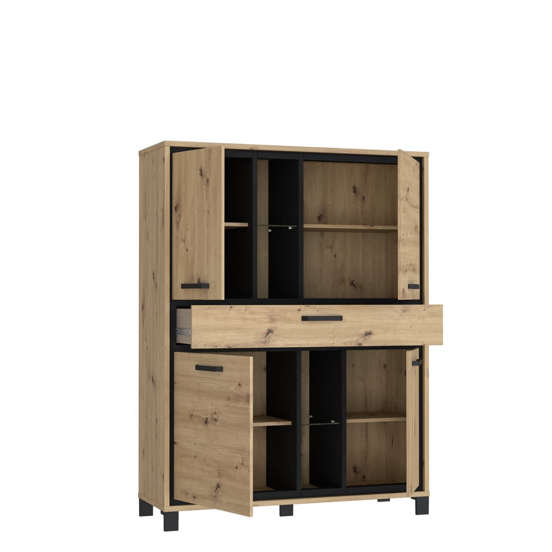 Trondheim Highboard Cabinet 120cm in Oak Artisan, image 3