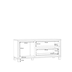 Trondheim TV Cabinet 131cm in Oak Artisan, image 7