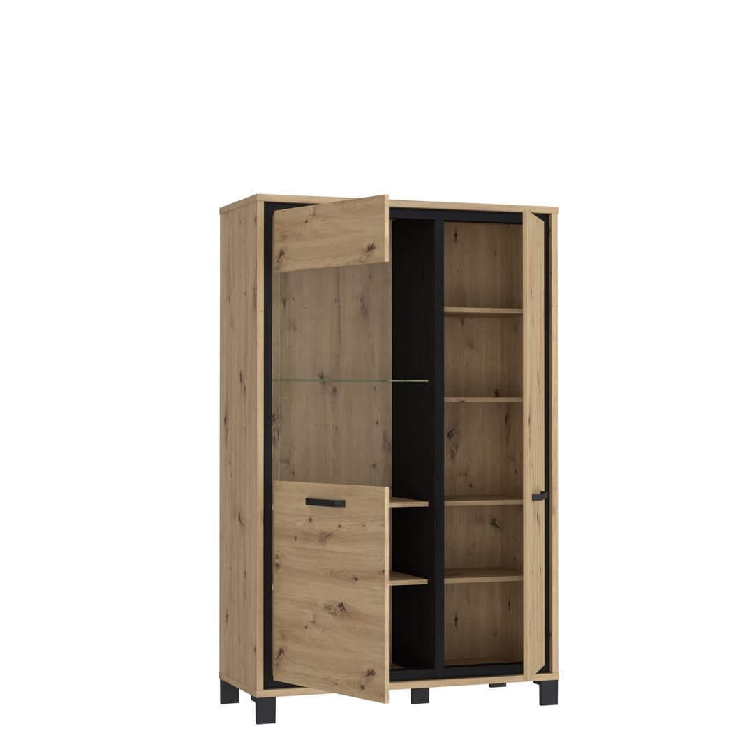 Trondheim Display Cabinet 101cm in Oak Artisan, image 3