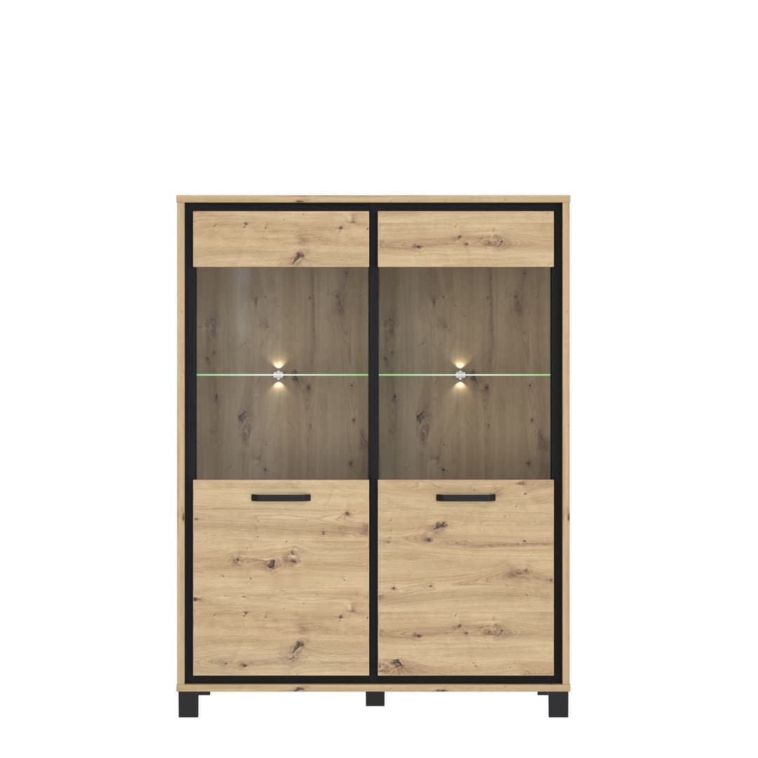 Trondheim Display Cabinet 121cm in Oak Artisan, image 7