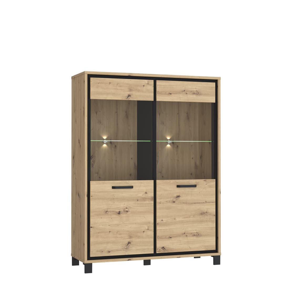 Trondheim Display Cabinet 121cm in Oak Artisan, image 4