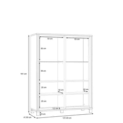 Trondheim Display Cabinet 121cm in Oak Artisan, image 9