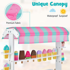 Kid's Ice Cream Cart with Unique Canopy
