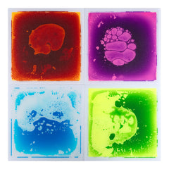 4-Pack Colorful Glow-in-the-Dark Liquid Sensory Floor Tiles for Toddlers