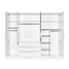 Wardrobe DALTON 255 White + Mirror