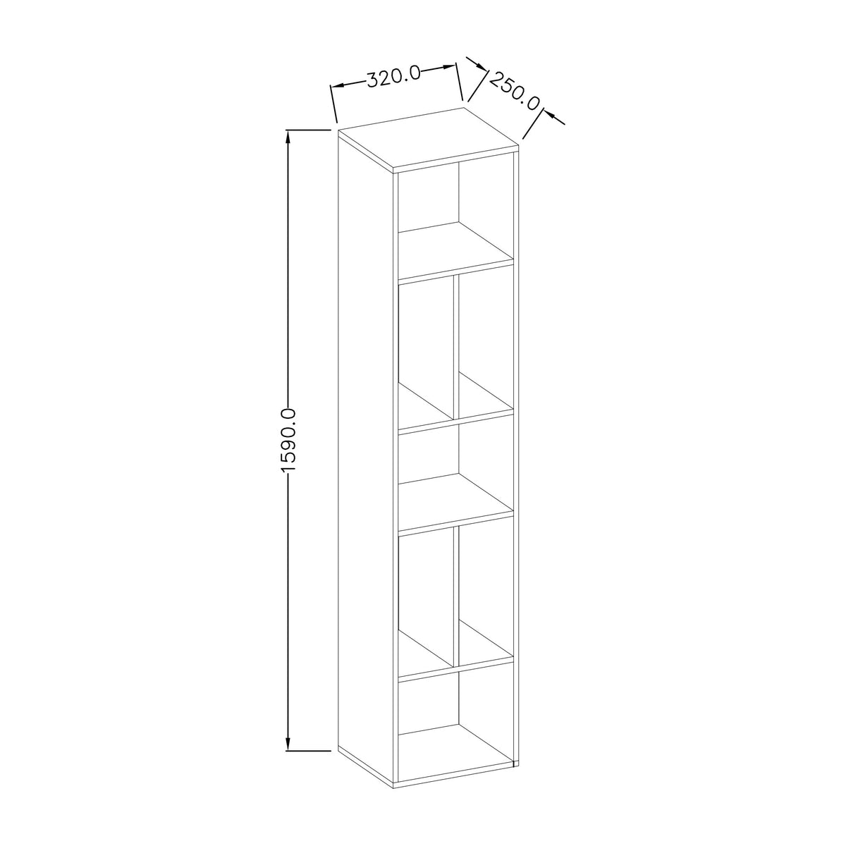 Toledo 88 Bookcase 32cm