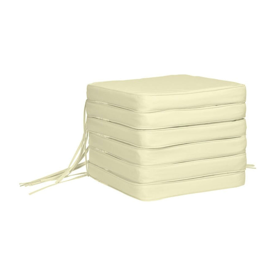 Outsunny Set of 6 Pcs Chair Cushion, 42Lx42Wx5T cm-Cream White