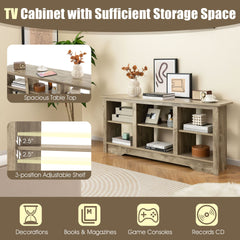 TV Stand and Electric Fireplace Set in Grey, image 7