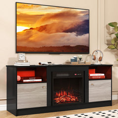 TV Stand with Electric Fireplace Combo, image 3