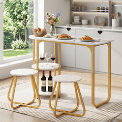 The dining room set arranged in a bright kitchen with food and wine glasses on the table surface