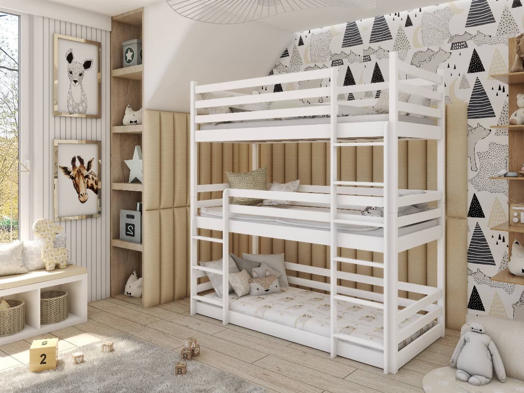 Wooden Triple Bunk Bed Ted - product image 2