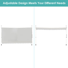 Telescopic Awning Sun Shade with Manual Crank Handle-Beige