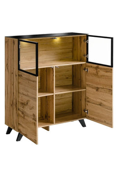 Thin Living Room Set in Wotan Oak