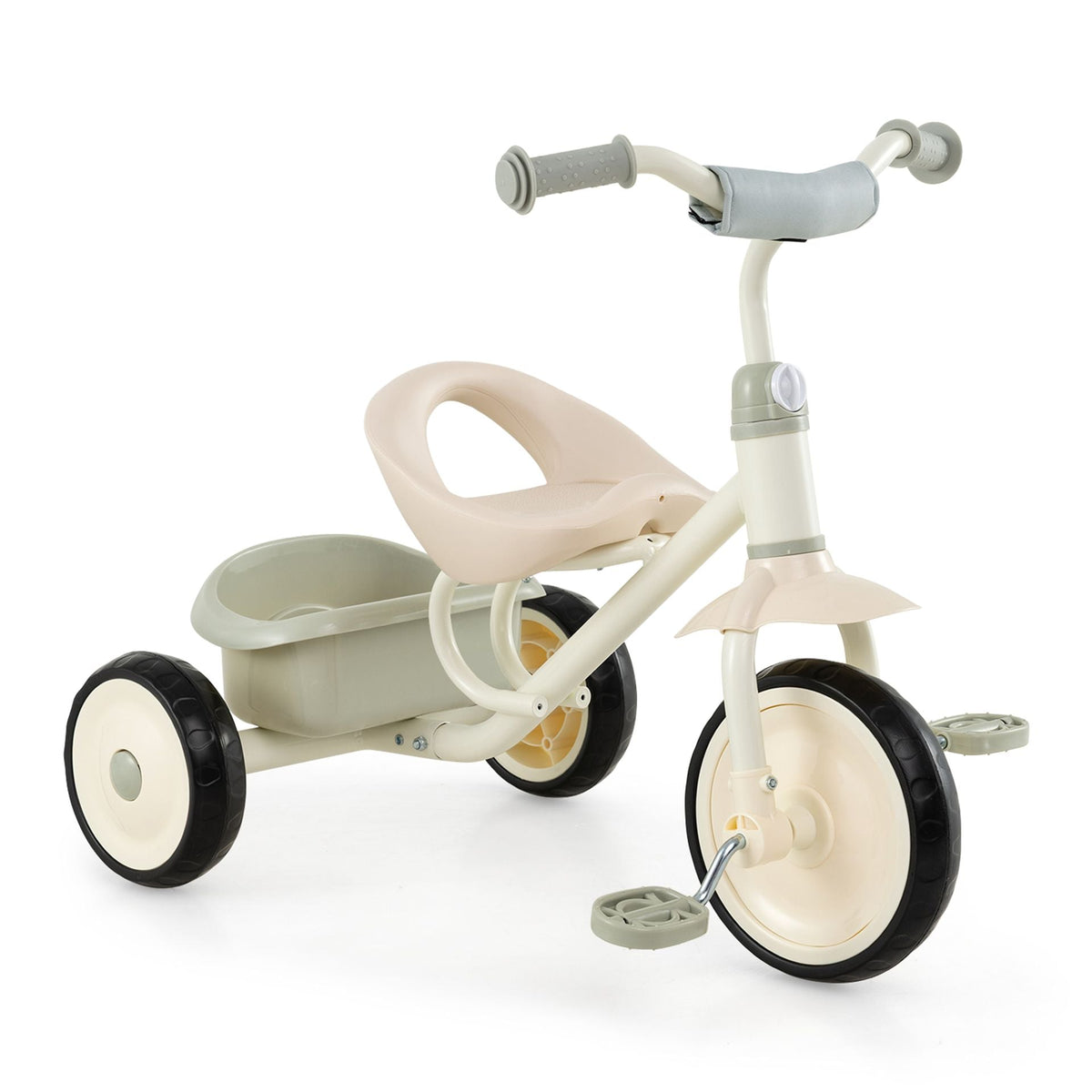 Toddler Tricycle with Removable Rear Storage Basket for Boys and Girls 2-5 Years Old-Green
