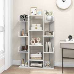 Tree Bookshelf Corner Books Storage Organizer in Grey