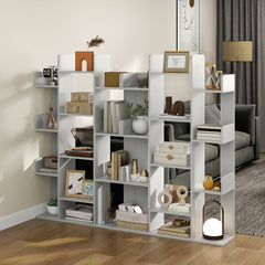 Tree Bookshelf Corner Books Storage Organizer in Grey