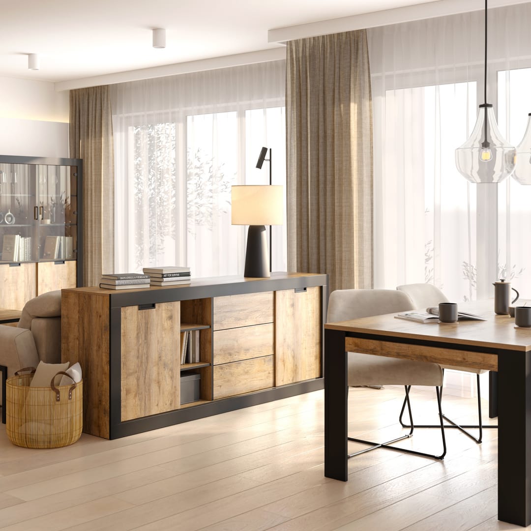 Tudor 12 Tall Display Cabinet 120cm