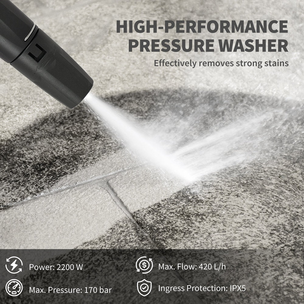 Outsunny High Pressure Washer Bar Adjustable Nozzle Hose