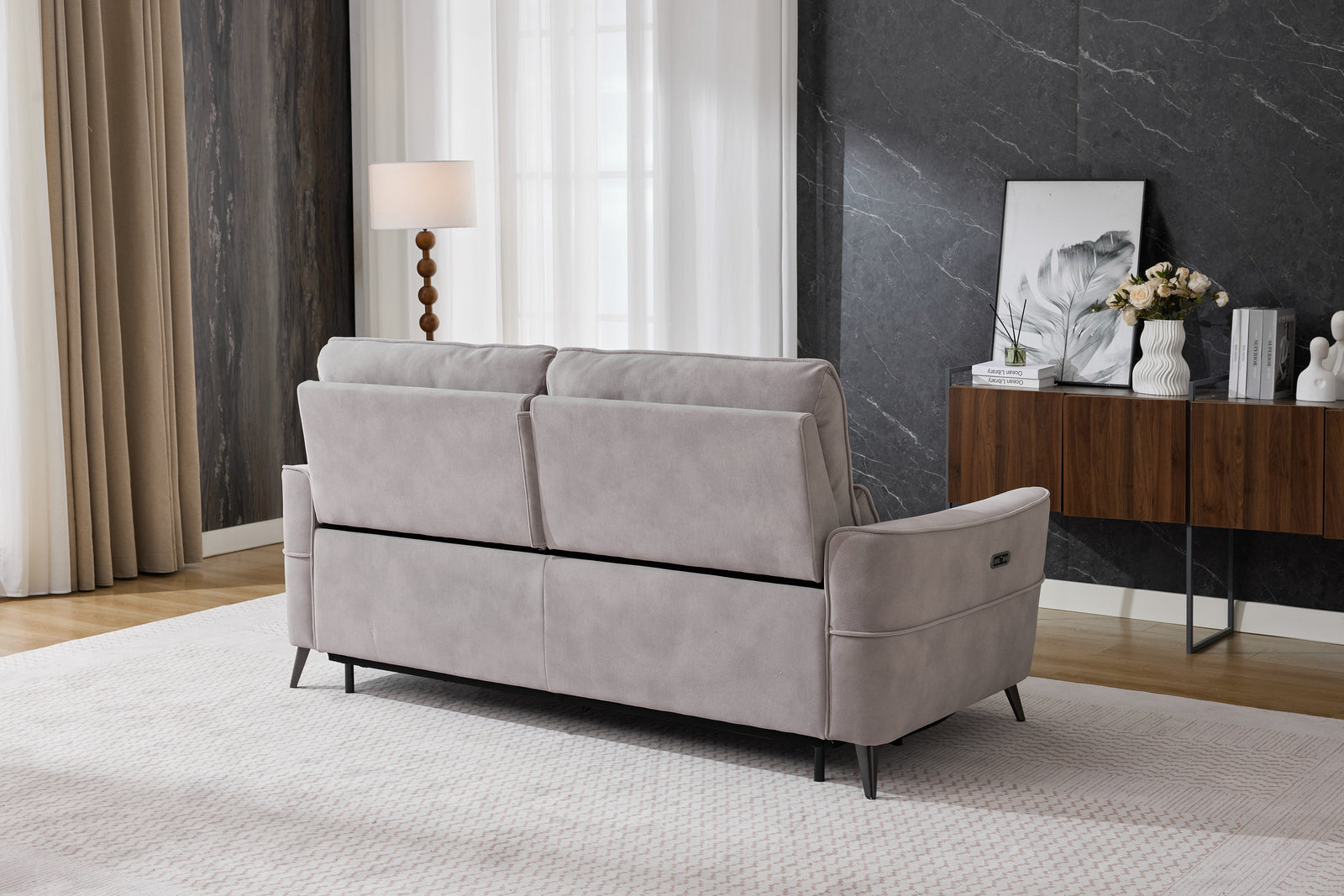 Kensley 3 Seater Sofa Grey (Power Recliner)