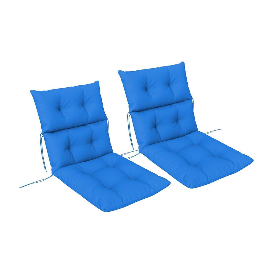 Outsunny Set of 2 Rocking Chair Padded Seat Cushions - Blue